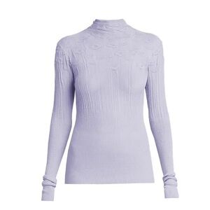 Bottega Veneta Semi-Sheer Cotton-Blend Top Purple Women’s Size XS